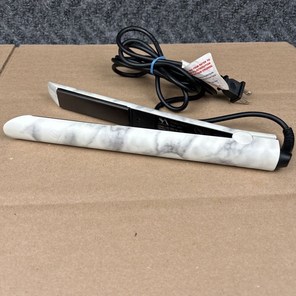 SA Straight Ahead Bionic Pro Ceramic Flat Iron/Straightener Grey Marble
